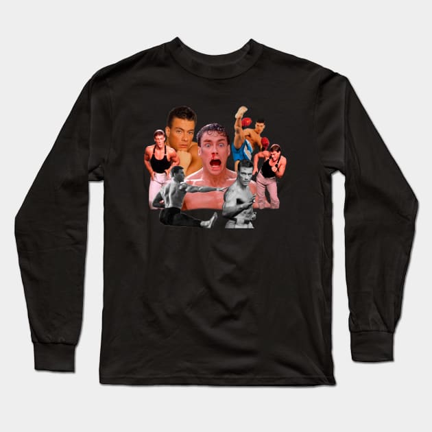 JEAN CLAUDE VAN DAMME JCVD - CLASSIC COLECTION Long Sleeve T-Shirt by Diyutaka